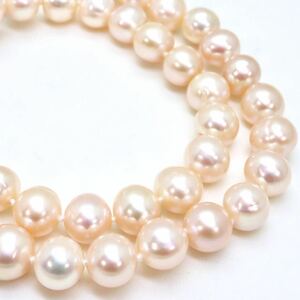 良品!!テリ抜群!!＊本真珠ネックレス＊j 約50.1g 約44.0cm パール pearl necklace jewelry DB0/DC0