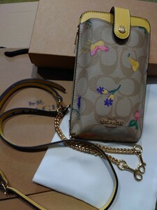 【1スタ】C-619 新品未使用 COACH スマホショルダー 並行輸入品