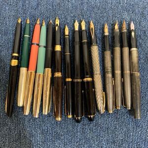 万年筆 14本 PILOT パイロット PARKER パーカー SHEAFFER シェーファー ペン先 18K 18k 14K 14k 21K 21k 585 刻印あり 現状販売品 筆記用具