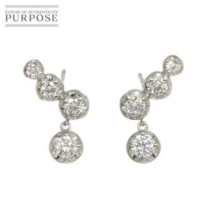 ダイヤ 0.15ct/0.15ct 0.124ct/0.125ct ピアス Pt プラチナ Diamond Earrings Pierced 90263588