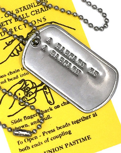 DP-064 名言格言 DOGTAG 武士に二言なし. 約束は約束だ ドッグタグ USA 新品