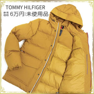 TOMMY HILFIGER トミーヒルフィガー ダウンジャケット 正規品 未使用保管品 タグ付き Mサイズ 綺麗 レディース メンズ パンプキン 黄色系 