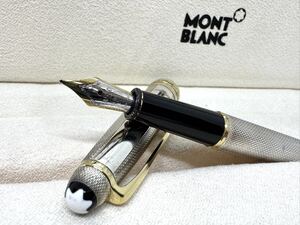 MONTBLANC モンブラン 万年筆 マイスターシュテュック No.146 925 ペン先 4810 18K シルバー×ゴールド 刻印有 インク付