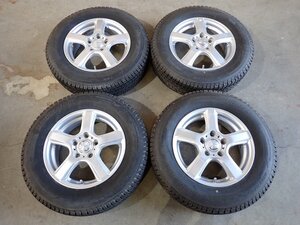 YS14621【送料無料175/80R15】テリオスキッドなどに ブリヂストン 中古スタッドレスセット ▼15×5J 114.3/5H ET50▼1円スタート