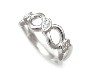 【緑屋質屋】ミキモト(ペルリータ)　ダイヤモンドリング　0.06ct　Pt900【中古】