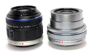 OLYMPUS M.ZUIKO DIGITAL （14-42mm 1:3.5-5.6)(14-42mm 1:3.5-5.6 Ⅱ MSC) 2本　ジャンク　不動品