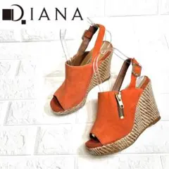 【美品】DIANA ウェッジソールサンダル エスパドリーユ ジュートサンダル