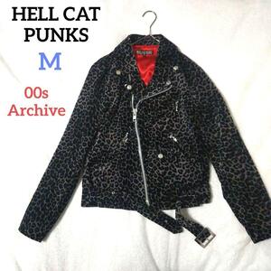 HELL CAT PUNKS ヘルキャットパンクス ヒョウ柄ライダースジャケット 平成ギャル グランジ y2k フェアリーコア punk 地雷系量産型 