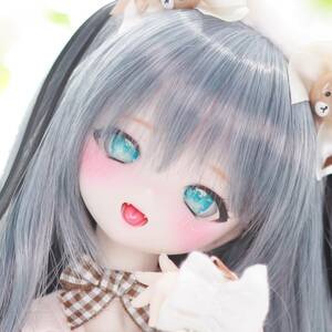 DDH - 01 カスタムヘッド ( SW肌 ) ソフビ盛り + アイ3点 + 舌パーツ + ウィッグ 2点【きっこりぃ*°】