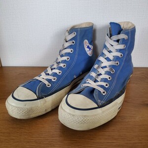 80s USA製コンバースオールスターハイカット CONVERSE ALLSTAR ブルー 青 US10 28,5 チャックテイラー アディクト CT70 