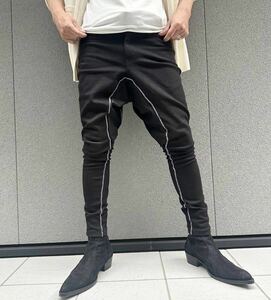 【オーダー品】サルエル パンツ デニム 黒 ブラック スキニー 検 GACKT