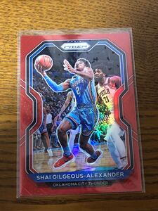 2020-21 Prizm OKC Thunder Shai Gilgeous-Alexander Red Prizm 121/299 #118