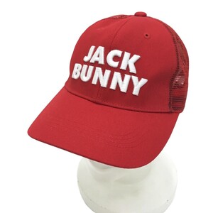 【新品】JACK BUNNY ジャックバニー メッシュキャップ レッド系 FR [240101210824] ゴルフウェア