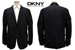 L-1436★美品★DKNY ダナキャランニューヨーク★秋冬 正規品 ブラック黒色 中綿 大人カジュアルな ジャケット XL