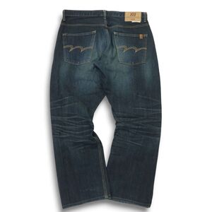 EDWIN エドウィン EX04 USED加工★ ストレート デニム パンツ ジーンズ Sz.34 メンズ 大きいサイズ 日本製　A4B06141_C#R