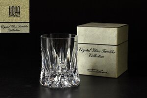 【蔵A2395a】HOYA　ホヤクリスタル　最高級ロックグラス　rystal glass Tumblr Collection　箱付