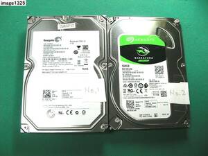 SEAGATE ”BARRACUDA” 1TB＋500GB 各1台　合計：2台　内臓HDD SATA 3.5インチ フォーマット済み CrystalDiskinfo正常判定