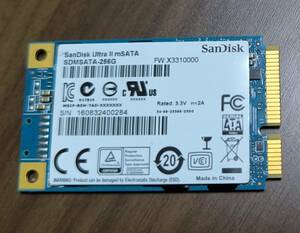 ★未使用バルク品★送料無料★SanDisk Ultra Ⅱ mSATA 256GB SSD SDMSATA-256G