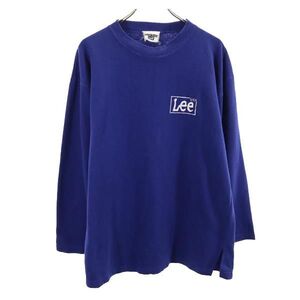 リー 90s オールド USA製 長袖 スウェット トレーナー ブルー Lee 裏起毛 メンズ