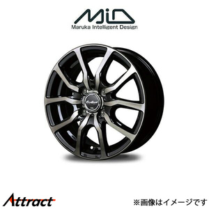 MID ユーロスピード DC52 アルミホイール 4本 ソリオ/ソリオバンディット MA26/M36/M46(13×4J 4-100 INSET43 ブラック)EUROSPEED