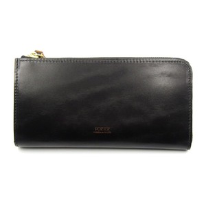 美品 PORTER ポーター 長財布 フィルム 187-01347 FILM WALLET ウォレット 牛革 L字ファスナー ブラック 黒 24003569