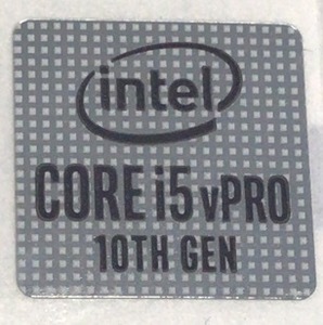 ■新品・未使用 ■10枚セット 十代目【CORE i5 vPro 10th】エンブレムシール【18*18㎜】送料無料・追跡サービス付き☆P135