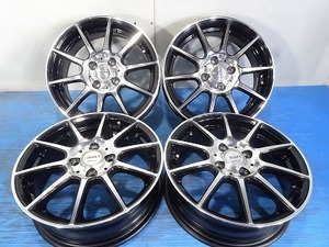 ◆SMART◆15x5J +39 4穴 100 中古 アルミホイール 4本【福島発 送料無料】FUK-E15419★15インチ