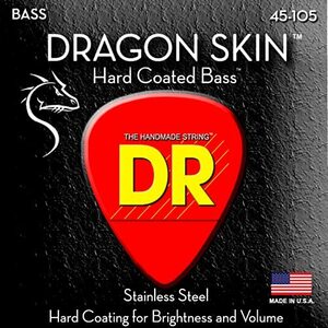 【中古】 DR ベース弦 DRAGON SKIN ステンレス クリア コーテッド .045-.105 DSB-45