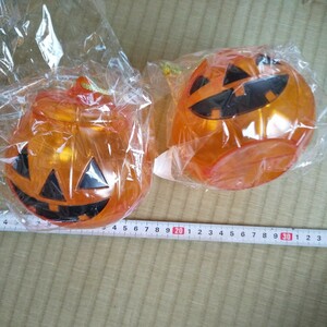 パンプキンカップ ２個 まとめて 未使用 ２西8 お菓子イレ 容器 フタツキ ハロウィーン 