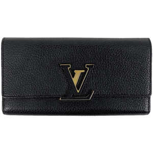 ルイ・ヴィトン Louis Vuitton ポルトフォイユ カプシーヌ 札入れ 小銭入れ 長財布 トリヨン ノワール(ブラック) M61248 【中古】