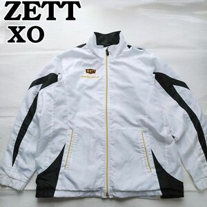 大きいサイズXO　秋冬　裏起毛　ZETT ゼット プロステイタス　フルジップジャケット　ウインドブレーカー　BOW2011F　白 　240713-08