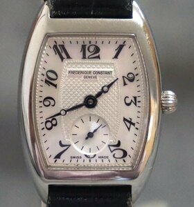 1円～ 【レディース腕時計】フレデリック・コンスタント FREDERIQUE CONSTANT スモールセコンド シェル文字盤 　