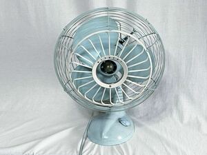 【HITACHI】日立 扇風機 金属ボディ A.C.DESK FAN 昭和レトロ アンティーク M-6036B? 3枚羽根