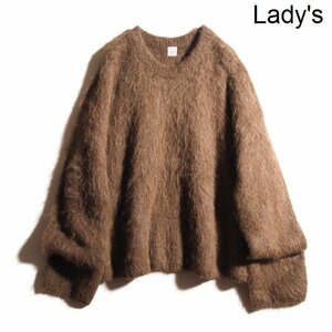 M4762P ●toteme トーテム ドゥーズィエムクラス 購入● 22AW BOXY ALPACA ニット ブラウン / アルパカ ファー シャギーニット 秋冬 rb mks