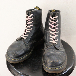 90sビンテージ Dr.Martens ドクターマーチン 8ホールブーツ■1990年代製 約27.5cm ブラック レザー 靴 くつ 小物 アンティーク 古着 80s 