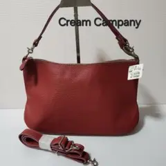 125CreamCampanyグローブレザー2wayレッドショルダーバック