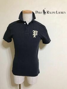 Polo Ralph Lauren CUSTOM FIT ポロ ラルフローレン 鹿の子 ラガー シャツ トップス サイズXS 半袖 165/88A 黒 0405748