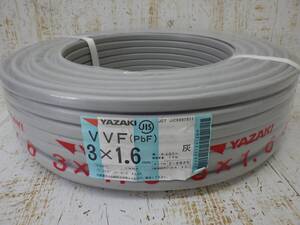 YAZAKI ヤザキ VVF ケーブル 電線 3×1.6mm 100m 2024年11月製造 未使用品 同梱不可 240117