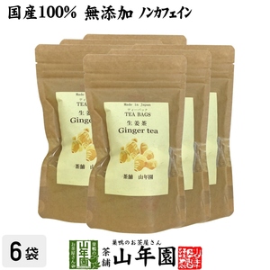 健康茶 国産100% 生姜茶 ジンジャーティー 2g×12パック×6袋セット 国産 送料無料