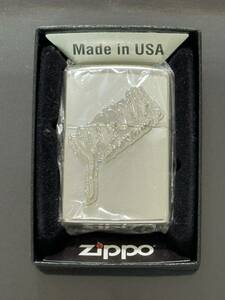 zippo 矢沢永吉 両面メタル 3面加工品 EIKICHI YAZAWA 2018年製 silver シルバー デットストック ケース 保証書