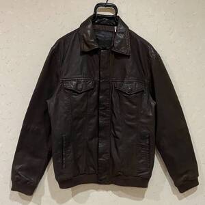 ※リーバイス LEVI‘S 羊革 ラムレザー リブ シングルライダース ジャケット ブルゾン M　　　　　　 BJBA.A