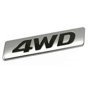 4WD プレート エンブレム ステッカー カスタム ラベル ドレスアップ カー用品 ポイント消化 送料無料 Cタイプ ブラック