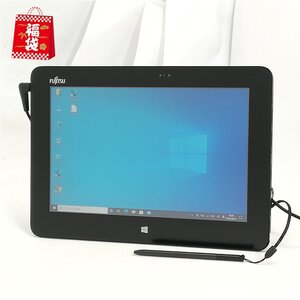 福袋 40％OFF 年末年始セール 10.1型 タブレット 富士通 ARROWS Tab Q555/K32 中古良品 Atom 無線 Bluetooth Webカメラ Windows10 Office有