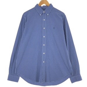 古着 ラルフローレン Ralph Lauren CLASSIC FIT 長袖 ボタンダウンチェックシャツ メンズL相当 /eaa473394