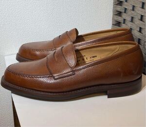 CROCKETT&JONES クロケット&ジョーンズ ボストンローファー コインローファー ローファー 革靴 8E 26～26.5㎝ 中古品 美品 管a-230204