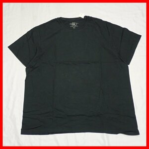 ★未使用 Double RL/ダブルアールエル 半袖Tシャツ メンズXXL/ダークグレー/コットン100%/クルーネック/ラルフローレン&1743500426