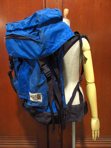 ビンテージ80’s●THE NORTH FACE茶タグナイロンフレームパック青size REG●220204k3-bag-bp1980sノースフェイス登山アウトドア