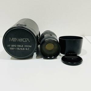 【AMT-0612.4-1】ミノルタ MINOLTA AF APO TELE ZOOM 100-400/1:4.5-6.7 77mmレンズ 12608869 JAPAN ケース付き コレクション カメラ