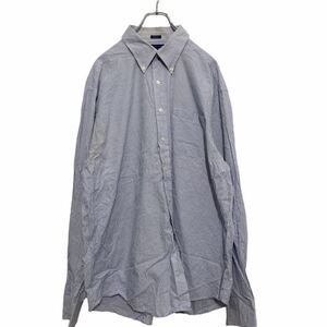 TOMMY HILFIGER 長袖 チェック柄 シャツ 17 1/2 ブルー ホワイト トミーヒルフィガー 古着卸 アメリカ仕入 a510-5747