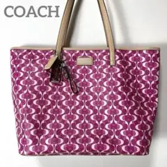 COACH シグネチャー トートバッグ F25673 ピンク PVC